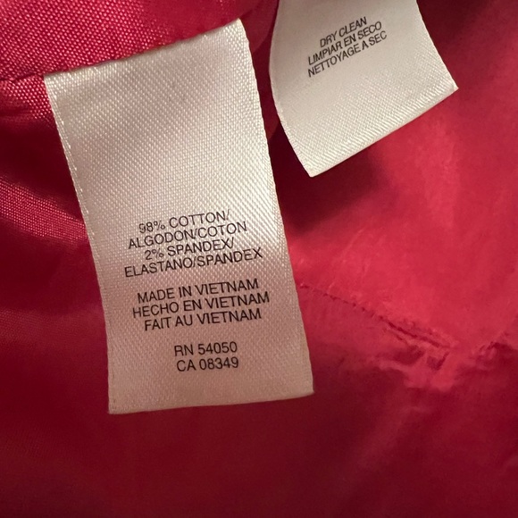 Anne Klein stretch jacket/blazer. Pink Velvet size 6 Petite - Picture 4 of 4